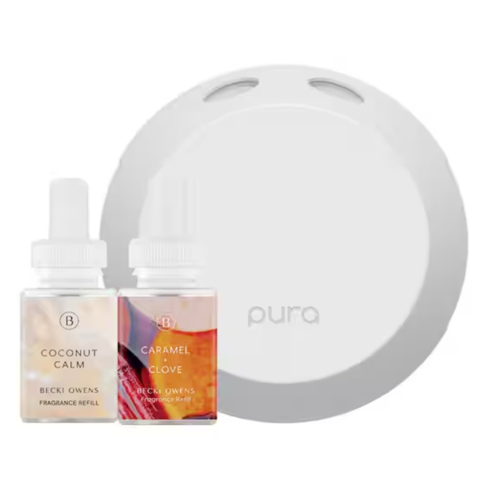 Pur Home Fragrance Diffuser with Coconut Calm and Caramel Clove Refills